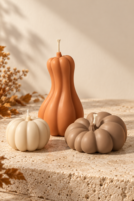 Autumn Pumpkin Soy Candle Trio