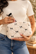 Chérie Chic Sherpa Bow Cosmetic Pouch