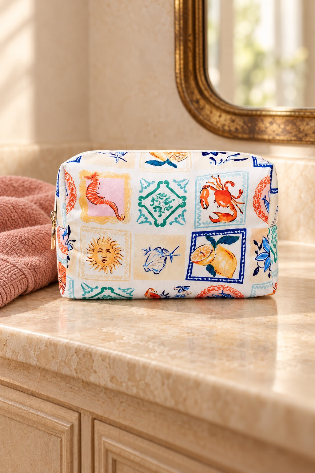 Amalfi Escape Cosmetic & Travel Organizer Pouch