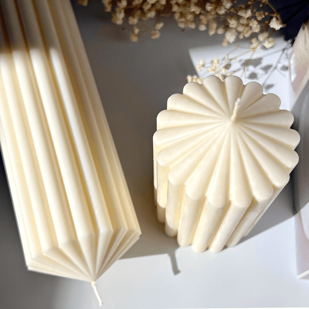Pillar Ribbed Candles