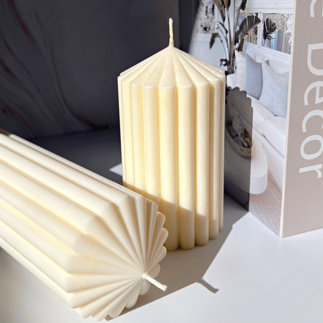 Pillar Ribbed Candles